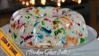 Rainbow Jello  Cathedral Window Recipe [upl. by Dani161]