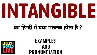 INTANGIBLE MEANING IN HINDI  INTANGIBLE का हिन्दी में क्या मतलब होता है  INTANGIBLE IN HINDI [upl. by February977]