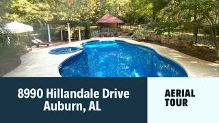 Fly Around 8990 Hillandale Drive in Auburn AL on 585 Acres auburnrealestate pool dronevideo [upl. by Dosi]