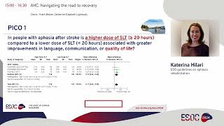 ESOC 2024 AHC Session  ESO Guideline on Aphasia Rehabilitation [upl. by Samson]