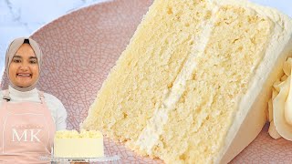 I couldnt believe it The most soft velvety WHITE CAKE Ive ever made White vanilla cake recipe [upl. by Miharbi708]