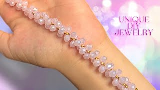 Create Stunning Crystal Jewelry Easy DIY Weaving Tutorial diy crystaljewellery bracelet [upl. by Shah859]