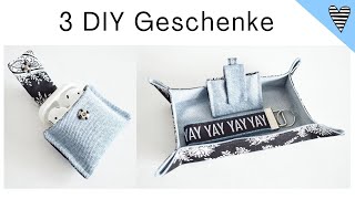 3 Geschenke für Männer nähen  DIY Weihnachtsgeschenke Nähideen [upl. by Llewoh806]