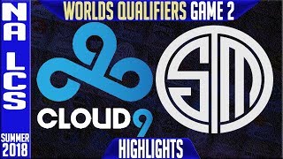 C9 vs TSM Highlights Game 2  NA LCS Worlds Qualifiers Final Summer 2018  Cloud9 vs Team Solomid [upl. by Slrahc341]