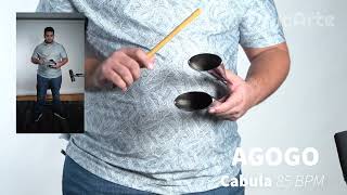 Agogô cabula 85 bpm  Brazilian samba bateria demonstration video [upl. by Nnylarac886]