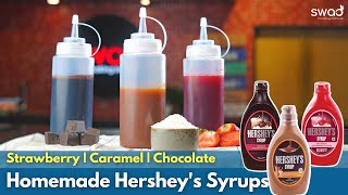 How to Make Hersheys Syrup at Home  Homemade Chocolate Strawberry amp Caramel Saucesyrup Recipe [upl. by Whitehouse420]