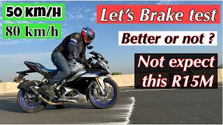 Yamaha r15 m brake test  r15 brake test video viral video superbike automobile [upl. by Annayoj]