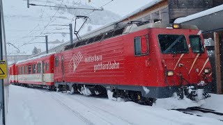 MGB HGe 44 II mit Komp einfahrt in Andermatt [upl. by Addi]