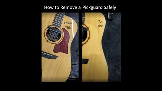 Older Acoustic Guitar Pickguard Removal [upl. by Celeste]