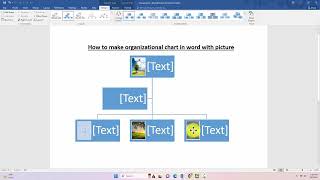 How to make organizational chart in word with picture [upl. by Ailec220]