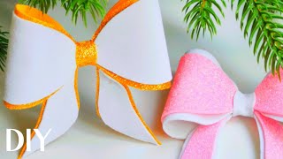 ☃️Part 2🎀 Bows for Christmas bells🎄DIY Christmas tree decor made from sheets of glitter foam 🎄 [upl. by Eninotna]