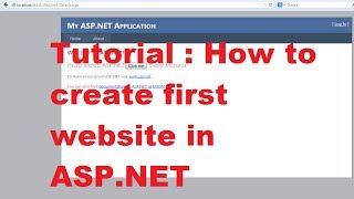 Tutorial  How to create first website in ASPNET [upl. by Aliak]