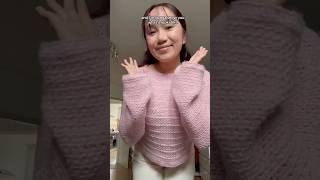 crochet pink 🎀 sweater for fall  likey crochetting crochetlove minivlog crocheteveryday [upl. by Slorac]