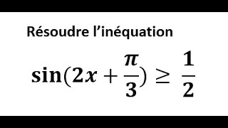 Résoudre des inéquations trigonométriques 3 [upl. by Gilmour]