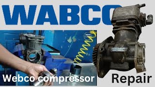 wabco compressor repair bs6 वैबको कंप्रेसर की मरम्मत बीएस6 truck air compressor wabco tatamotors [upl. by Hamal]