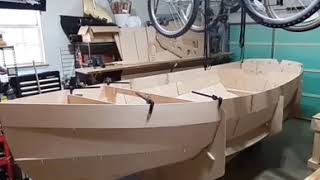 Lilou2 stitch amp glue sailboat project PT 3  Hull assembly [upl. by Eibrab472]