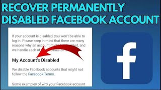 Disable হওয়া ফেসবুক আইডি রিকোভারি  how to recover disabled facebook account Bangla [upl. by Ahsekyt979]