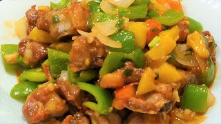 Stir Fried Sour and Sweet Pork Ribs with Vegetables Recipe [upl. by Scottie195]