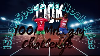 SPEED vs NOAH LYLES 100k MrBeast Challenge 🏃🏾💨 FASTEST MAN [upl. by Hcone]