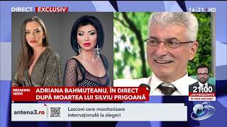 Prima reacție a Adrianei Bahmuțeanu după moartea lui Silviu Prigoană [upl. by Teplica]