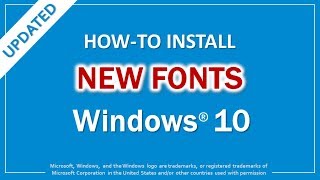 How to Install Fonts in Windows 10 Updated [upl. by Ardnuyek]