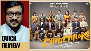 Chhichhore  Quick Movie Review [upl. by Atikkin]