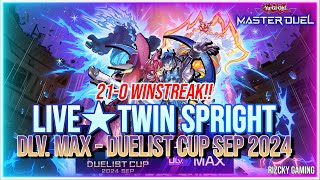 210 Winstreak DLv MAX with Live☆Twin Spright  Duelist Cup SEP 2024【Master Duel】 [upl. by Adnohsek184]