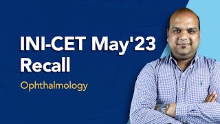 Exam Recall Series INICET May 23  Ophthalmology [upl. by Wennerholn]