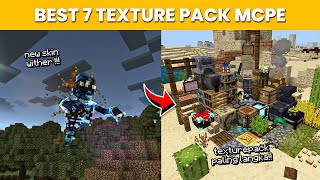 7 TEXTURE PACK MINECRAFT BEDROCK\MCPE TERBAIK UNTUK SURVIVAL  120121 [upl. by Vivianne]