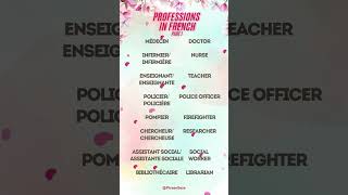 Basic French Professions You Need to Know  Master French Vocabulary french французский shorts [upl. by Salaidh372]