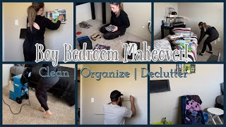 BOYS ROOM MAKEOVER CLEANING amp DECLUTTERING LOW BUDGET MAKEOVER [upl. by Zoila288]