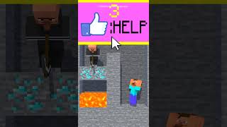 Villager Bad Deeds need HELP from Steve Good deeds to get DIAMONDS fyp minecraftshorts [upl. by Capone]