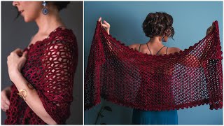 StepbyStep How to Crochet a Super Easy Flower Inspired Shawl Beginner Level Pattern – Cassia [upl. by Nowad731]