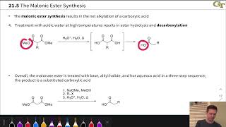 The Malonic Ester Synthesis [upl. by Stochmal]