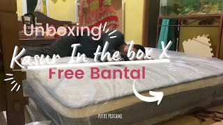 UNBOXING  REVIEW JUJUR KASUR SPRING BED IN THE BOX X PLUSH TOP FREE BANTAL UK 180x200cm [upl. by Bainbrudge84]