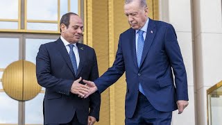 Égypte  première visite dalSissi en Turquie depuis 2014 [upl. by Annairdua12]