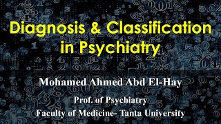 Diagnosis and classification in Psychiatry [upl. by Allehc207]