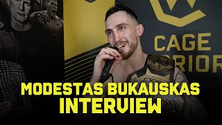 Modestas Bukauskas CW 148 postfight interview [upl. by Chretien]