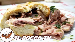 723  Lampredottone faccio il mio motto panino toscano farcito di carne brodo e salsa verde [upl. by Atnod]