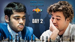 Ang PAMBIHIRANG Pressure at Attacking Technique  Erigaisi vs Carlsen Tata Steel Chess India 2024 [upl. by Aicertal258]