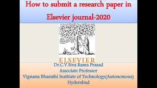 How to publish a research paper in Elsevier journal  2020 [upl. by Petulia]