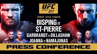 UFC 217 Press Conference Michael Bisping vs Georges StPierre [upl. by Trisha]