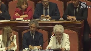 Premierato Liliana Segre in Aula «Aspetti allarmanti non posso tacere» [upl. by Leerzej]