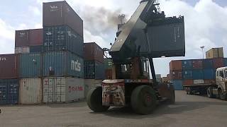 Container Cargo Movement amp Handling at CFS Station at Mundra [upl. by Anemix]