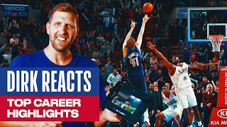 Dirk Nowitzki Reacts To His Top Career Highlights🔥👀 [upl. by Edithe]