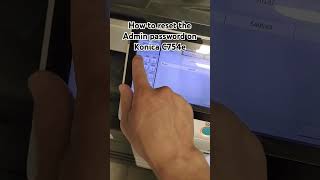 how to reset the admin password on a Konica c754e [upl. by Roddie198]