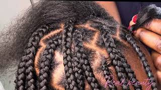 Knotless box braids [upl. by Ecirtap493]