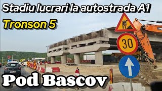 Lucrări tronsonul 5 PiteștiCurtea de ArgeșAutostrada A1 BucureștiNădlac16 Aprilie 2024 [upl. by Ernestus]