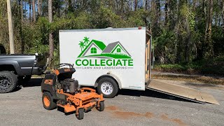 6x10 Enclosed Trailer Lawn Care Setup  Is it the perfect size [upl. by Peltier]