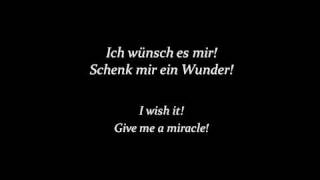 Unheiligs Schenk Mir Ein Wunder English Lyrics [upl. by Essyle681]